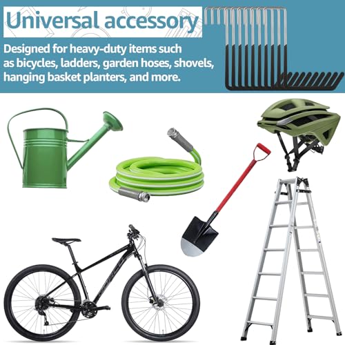16 Pack Rafter Hooks Heavy Duty Rafter Hanger Vinyl Coated Large S Hooks for Hanging Ladder Bike Hangers Garage Storage Organizer (16 Count)