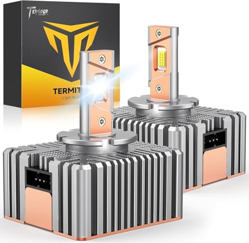 D5S Bulbs, 80,000LM Super Bright, 6500K Cool White, True 1:1 Factory Size, 3-Min Installation, Excellent Beam Pattern, IP68 Waterproof, Up to 80,000 Hours, Pack of 2