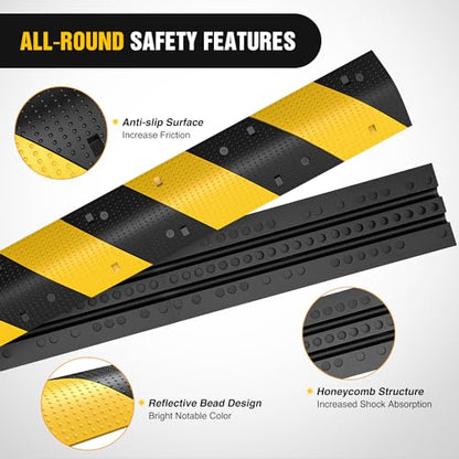 Rubber Speed Bumps with Cable Protector