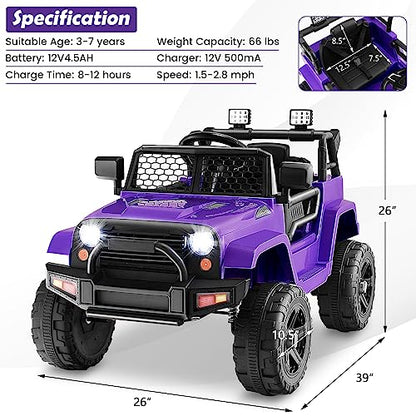 Ride on Car 12V Battery Powered Truck Vehicle with Remote Control