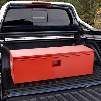 Truck Bed Toolbox Truck Tool Box Heavy Duty Steel Storage Cabinet Organizer Chest Jobsite for Pickup