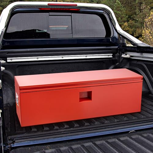 Truck Bed Toolbox Truck Tool Box Heavy Duty Steel Storage Cabinet Organizer Chest Jobsite for Pickup
