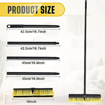 6 Pack 18 Inches Push Broom Outdoor