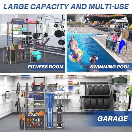 Heavy Duty Garage Sports Equipment Organizer