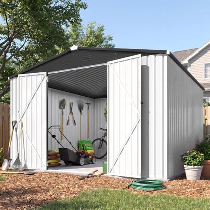 10' x 10' Waterproof Metal Outdoor Storage Shed