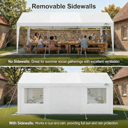 10x20 FT Heavy Duty Carport with Galvanized Frame