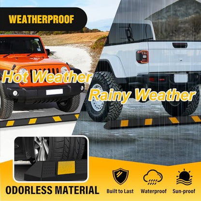 72 Inch Parking Curb with Reflective Strips