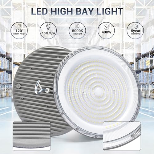 6 Pack 400W UFO Led High Bay Light (6 Count)