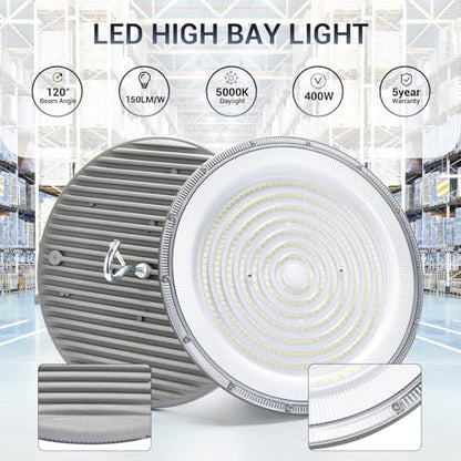 6 Pack 400W UFO Led High Bay Light (6 Count)