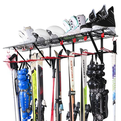 Wall Mounted Ski and Snowboard Storage Rack