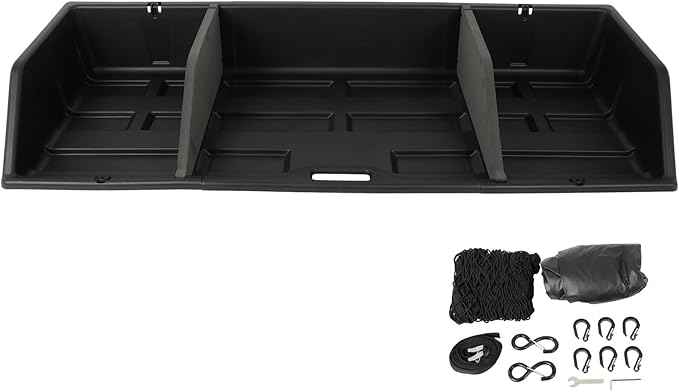 SCITOO 48" PP|Plastic Truck Bed Tool Box,Heavy Duty Crossover Storage for Most Full Size Pickups,Lockable Weatherproof Chest,Fits 48"WX10"DX10"H Truck Beds,Easy Access to Load and Unload