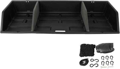 SCITOO 52" PP|Plastic Truck Bed Tool Box,Heavy Duty Crossover Storage for Most Full Size Pickups,Lockable Weatherproof Chest,Fits 52"WX10"DX10"H Truck Beds,Easy Access to Load and Unload