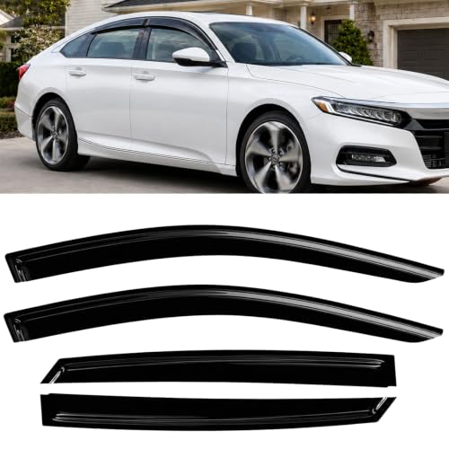 4PC Window Rain Guards fit 2018 2019 (4 Count)
