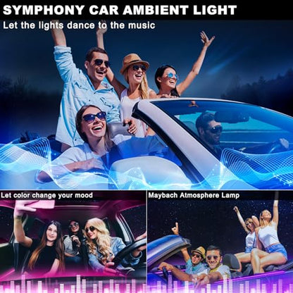 Acrylic Interior Car LED Strip Light with Wireless APP