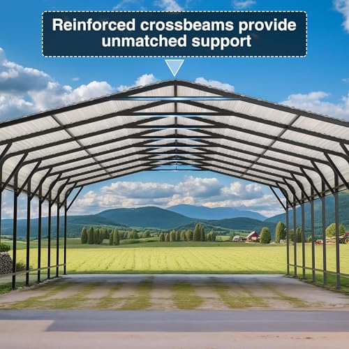 20x40 FT Metal Carport Canopy with Reinforced Base