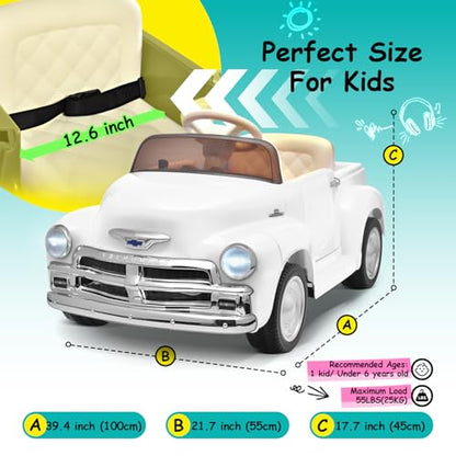 12V Kids Ride on Car Licensed Chevrolet 3100