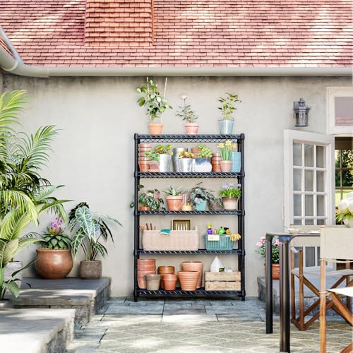 1750 LBS Garage Shelving Wide Storage Shelves Metal Shelves Heavy Duty Adjustable Utility Shelf Rack
