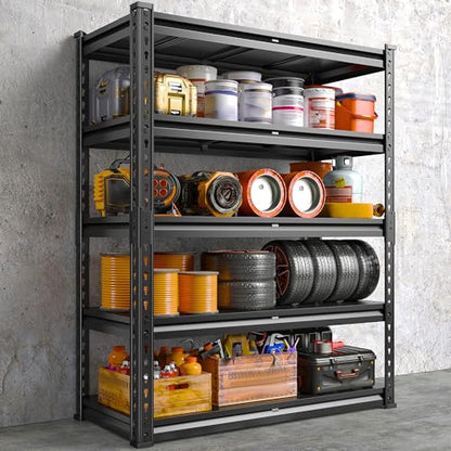 72.1" H Garage Shelving 2000LBS Storage Shelves Heavy Duty Metal Shelving 5 Tier Garage Storage Shelves for Commercial Warehouse Pantry Kitchen 72.1" H x 40.1" W x 18.1" D (5 Count)