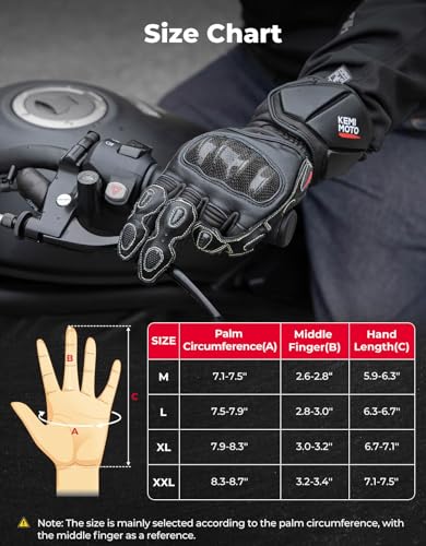 Leather Motorcycle Gloves for Men and Women