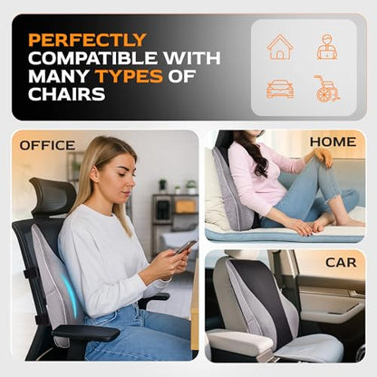 Extra Dense Lumbar Pillow with Double Adjustable Straps