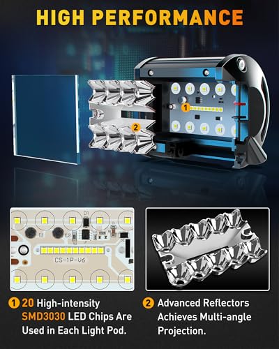 4 Inch LED Pod Lights (8 Count)