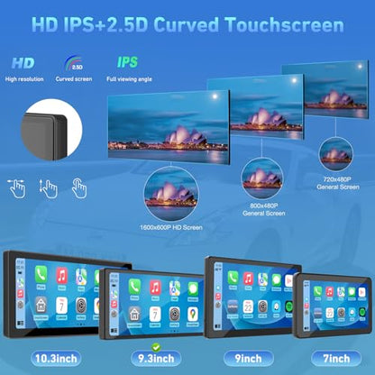 9.26 Inch Carplay Screen for Car with Backup Camera