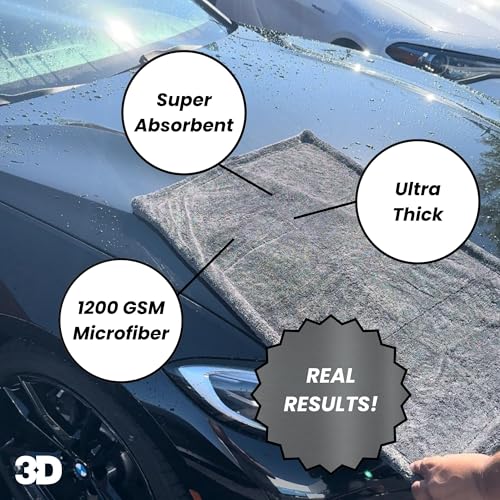 Hydro-FIL XL | Professional Grade Microfiber Towel | Extra Large 20” x 31.5” | Highly Absorbent | Premium Drying Cloth for Car Detailing (Grey)