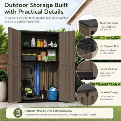 53 Cu.Ft Tall Outdoor Storage Shed with Reinforced Floor
