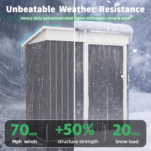3' x 5' Outdoor Metal Storage Shed
