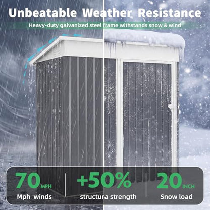 3' x 5' Outdoor Metal Storage Shed