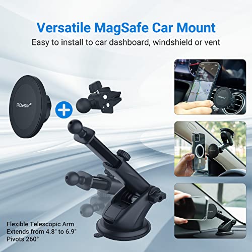 Car Windshield Magnetic Phone Mount Holder for MagSafe iPhones