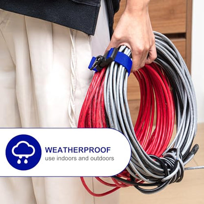 6 Pack Adjustable Extension Cord Holder Straps (6 Count)