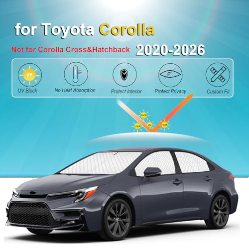 6pcs Thicken Sun Shades for Toyota Corolla 2020 (6 Count)
