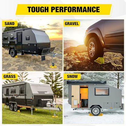 Trailer Tongue Jack Wheel Chocks and Dock Kit (3 Count)