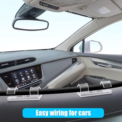 50pcs Medium Self Adhesive Cable Clips Clear (50 Count)