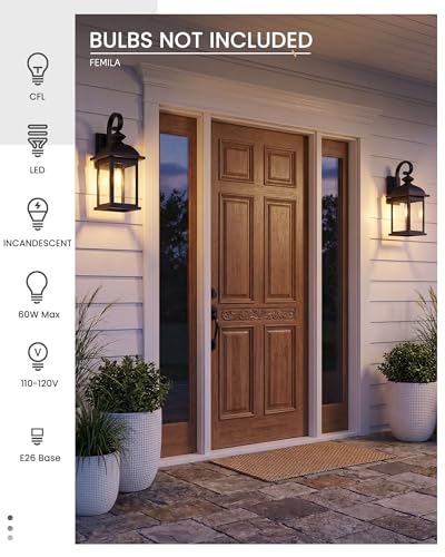 21" Outdoor Wall Light Fixture (2 Count)