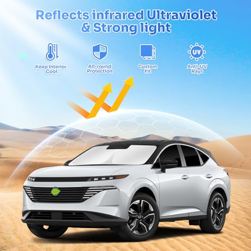 Sunshades for 2025 2026 Nissan Murano Accessories Windshield Sun Shade Side Rear Window Shade Cover Sun Visor Shield Privacy Protection for Camping Keep Vehicle Cool Black 5PCS (5 Count)