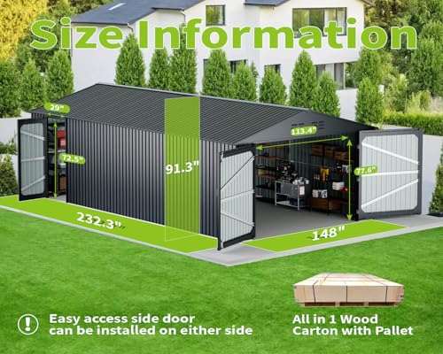 20 x 13 FT Outdoor Storage Shed