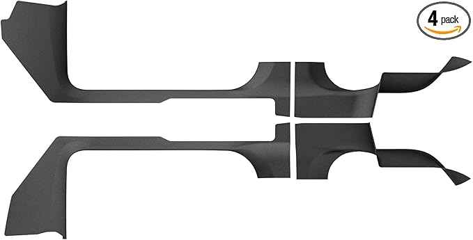 LUCKEASY 4PCS Front & Rear Door Entry Threshold Strip Protector for Tesla Model Y Juniper 2025 2026 Standard & Premium & Performance Door Sill Protective Cover Protector Cover Accessories TPE Black