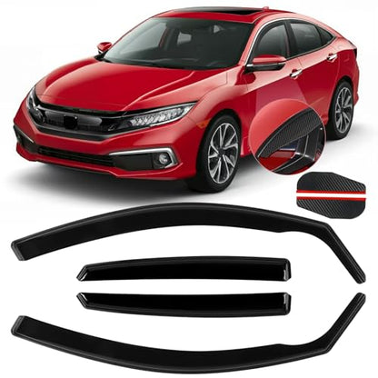 in Channel Window Rain Guards Fits for Honda Civic 2016 (4 Count)