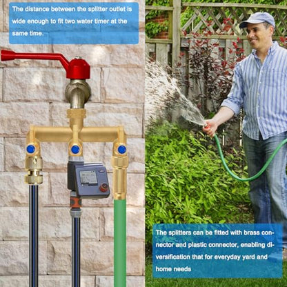 Brass Garden Hose Splitter