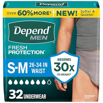 Fresh Protection Adult Diapers for Men (32 Count)