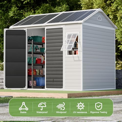 8x6x7 FT Resin Storage Shed w