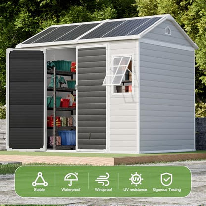8x6x7 FT Resin Storage Shed w