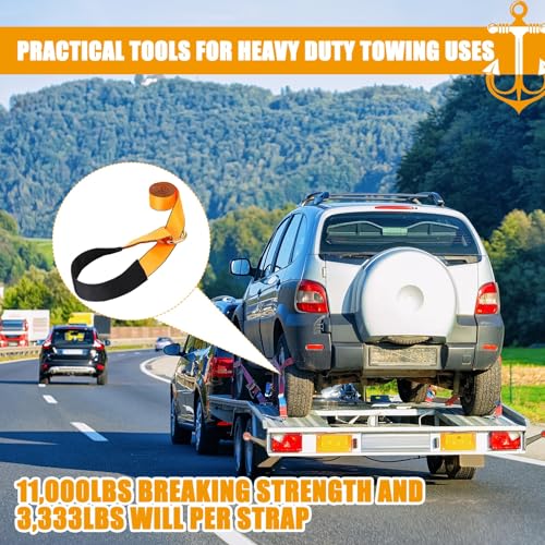 8 Pack Lasso Tow Truck Straps with D Ring 11 (8 Count)