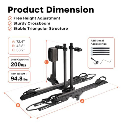 CyberRack E2 Electric Hitch Bike Rack