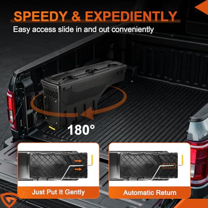 Truck Bed Storage Box Swing Out Toolbox Fits for Chevy GMC Silverado (7.5 Count)