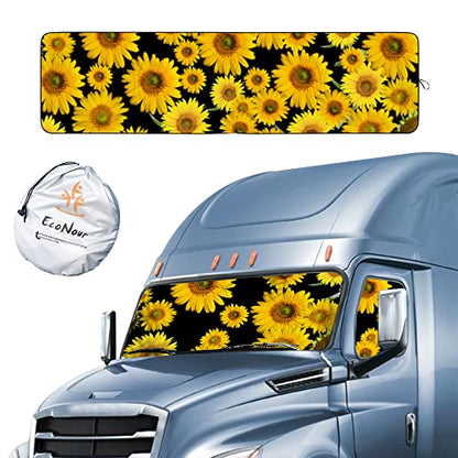 Semi Truck Printed Sun Shade for Windshield