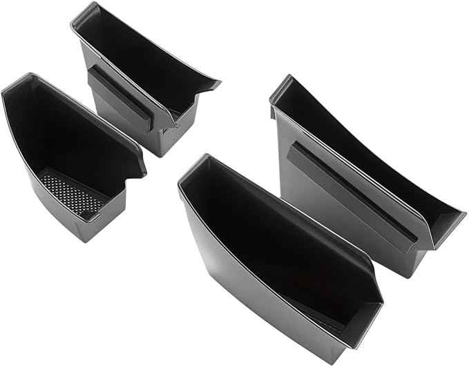 GGCLIMAX Car Organizers And Storage Door Handle Storage Box Compatible with Tesla Model 3/Y 2021-2025 Anti-Slip Scratch-Resistant Organizer With Non-Slip Mat(4PCS)