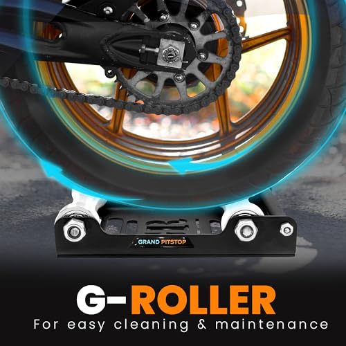 Motorcycle & Powersports Maintainence Stand Wheel Cleaning Wheel Roller Stand for tire Cleaning & Chain Lubrication